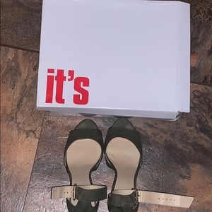 Olive Green Suede 5” Heels